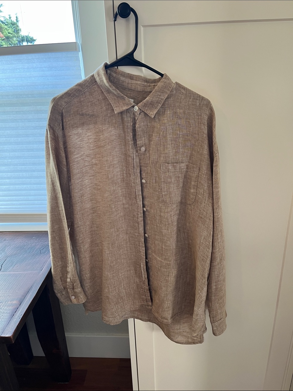 J Jill Flax Linen Button-Up Shirt